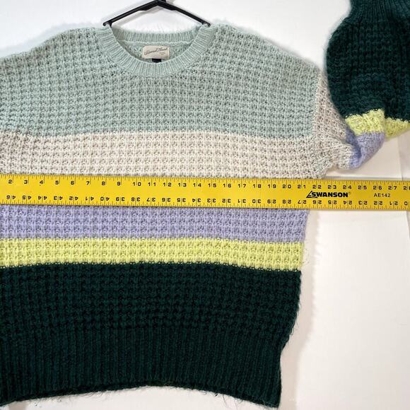 UNIVERSAL THREADS Multicolor Bold Stripe Womens Sweater Long Wide Sleeve Small - Picture 5 of 7